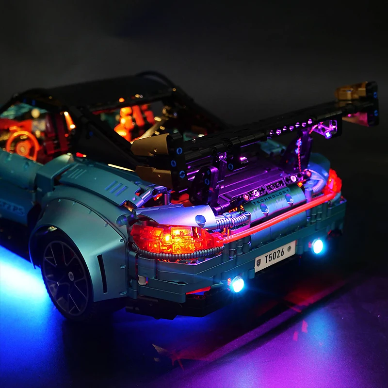 DIY RC LED Light Kit para Lego Técnico Carro Esportivo, Apenas Luz LED sem Blocos Modelo, T5026