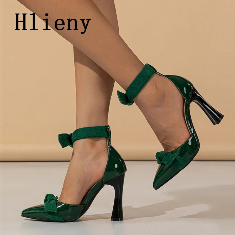 Hlieny Autumn Pointed Toe Women Pumps Ladies High Heels Fashion Ankle Strap Sandal Female Party Shoes Black Classic Shoes