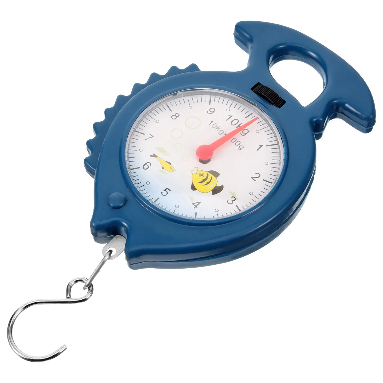 

10Kg Fish Design Portable Spring Scale Compact Lightweight Hanging Scale for Travel Luggage Weight Measurement Home Kitchen Use