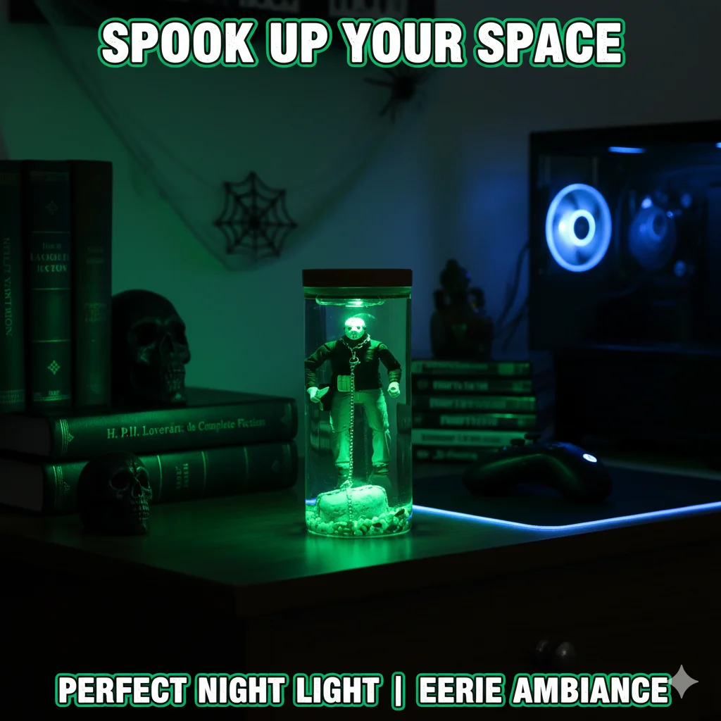 جيسون فورهيس أنبوب ماء ضوء الراتنج الشكل مصباح عيد الميلاد الرعب الديكور جو ضوء الليل لغرفة الطاولة هدية