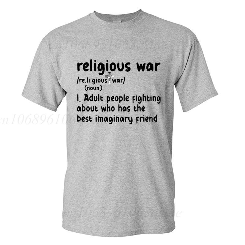 Religious War Funny Aldult People Fighting Jesus T-Shirt T Shirt Men Fashion Women's Tshirts Streetwear Tee Casual Camisetas top