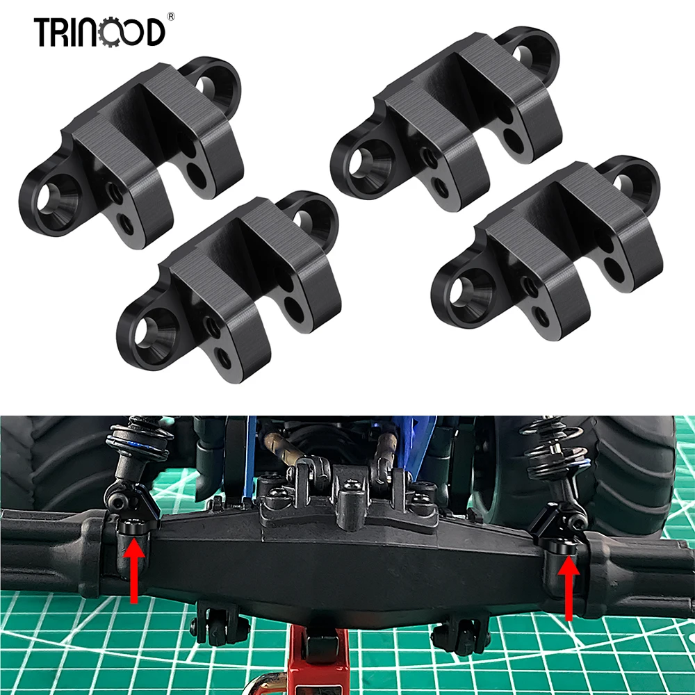 

TRINOOD Metal Adjustable Lower Suspension Bracket for 1/18 RC Car Mini LMT 4WD Truck Upgrades Parts Accessories