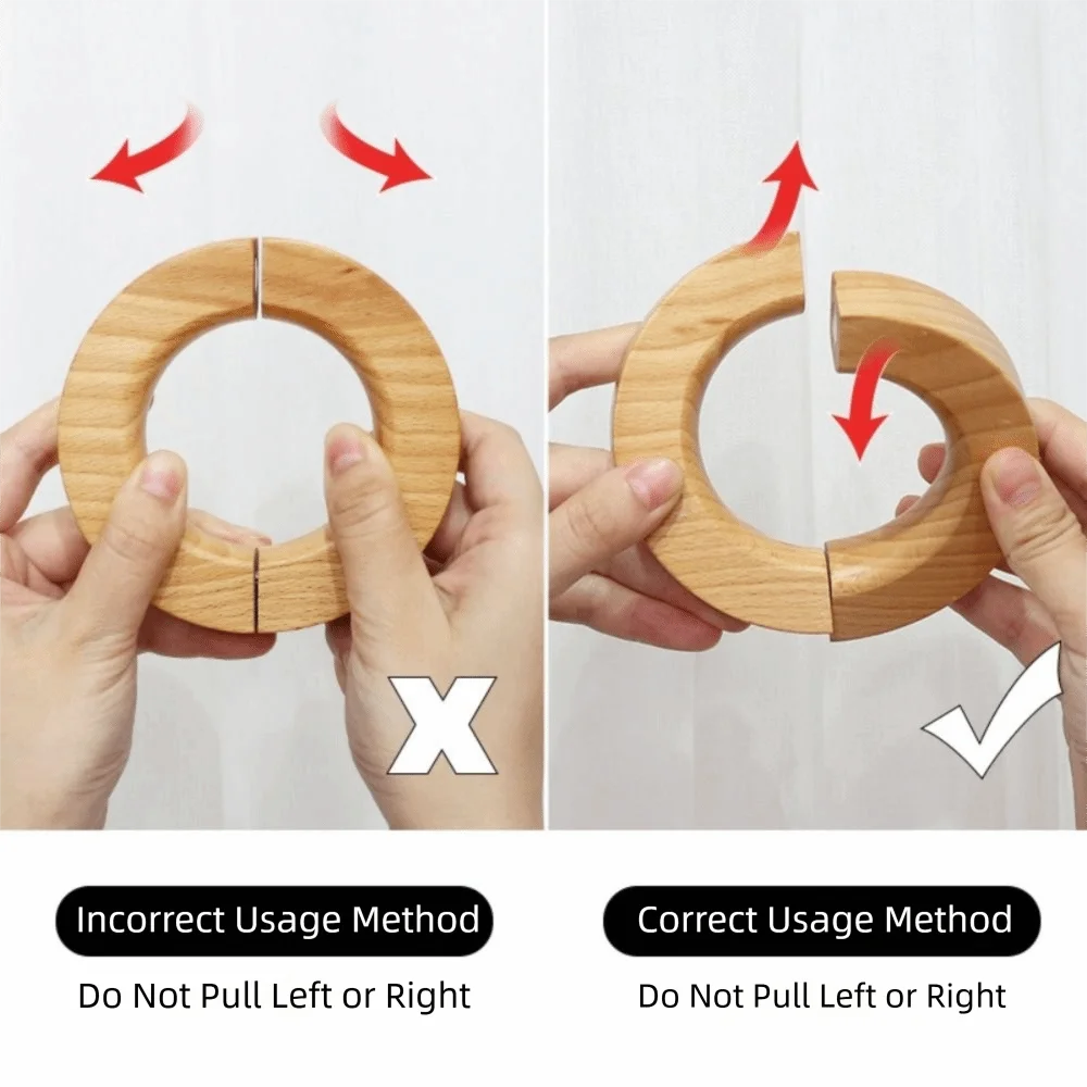 Strong Magnetic Magnetic Curtain Buckle Rotating Design No Punching Rotating Curtain Clip Durable Wood Light Luxury