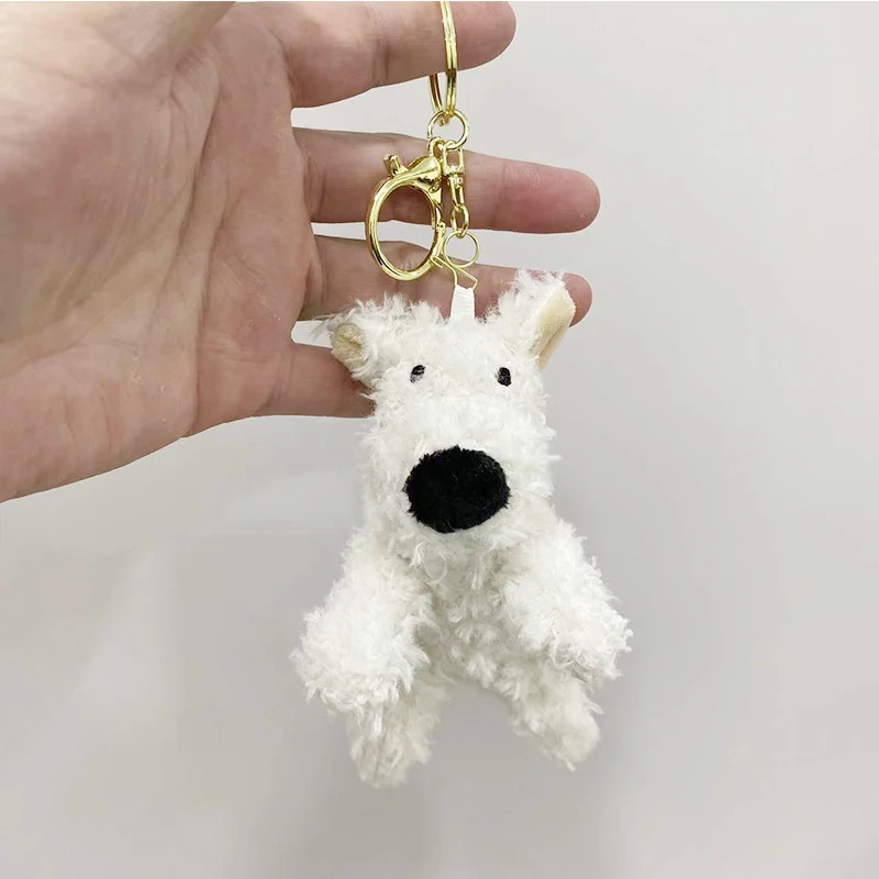 Lovely Kawaii West Highland Plush Dog Toy Keychain Cartoon Animal Dog Bag Decoration Pendant Car Keychain Birthday Gifts