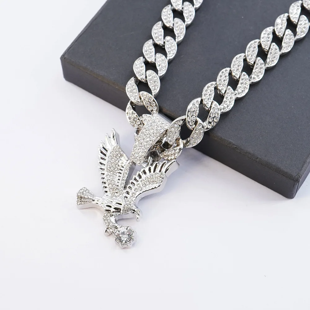 DIY accessories hot-selling personality wings eagle pendant Cuban necklace European and American men's and women's niche versati