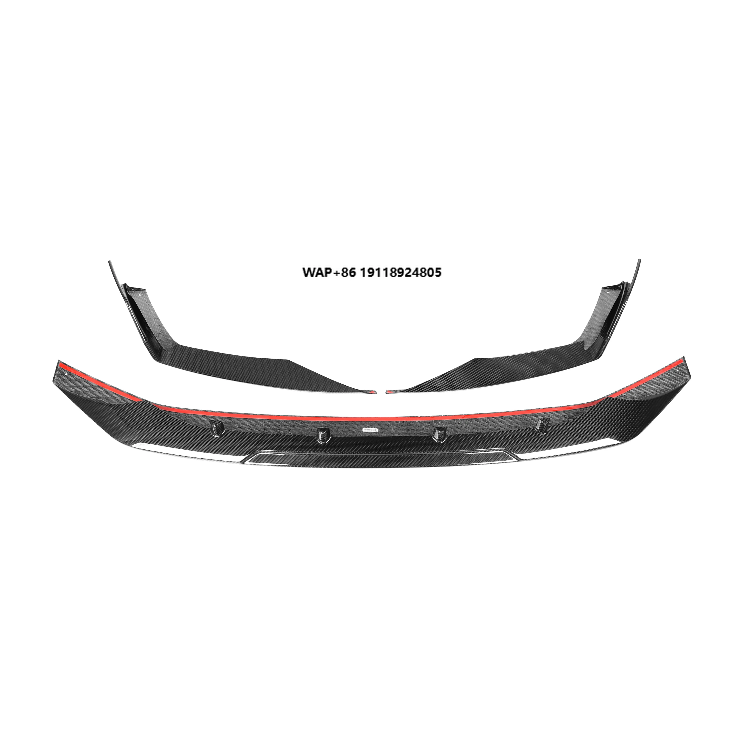 

RS7 C8 Sedan Dry Carbon Fiber Front Lip for RS7 2019-2021 3 PCS Front Bumper Lip Car Accessories