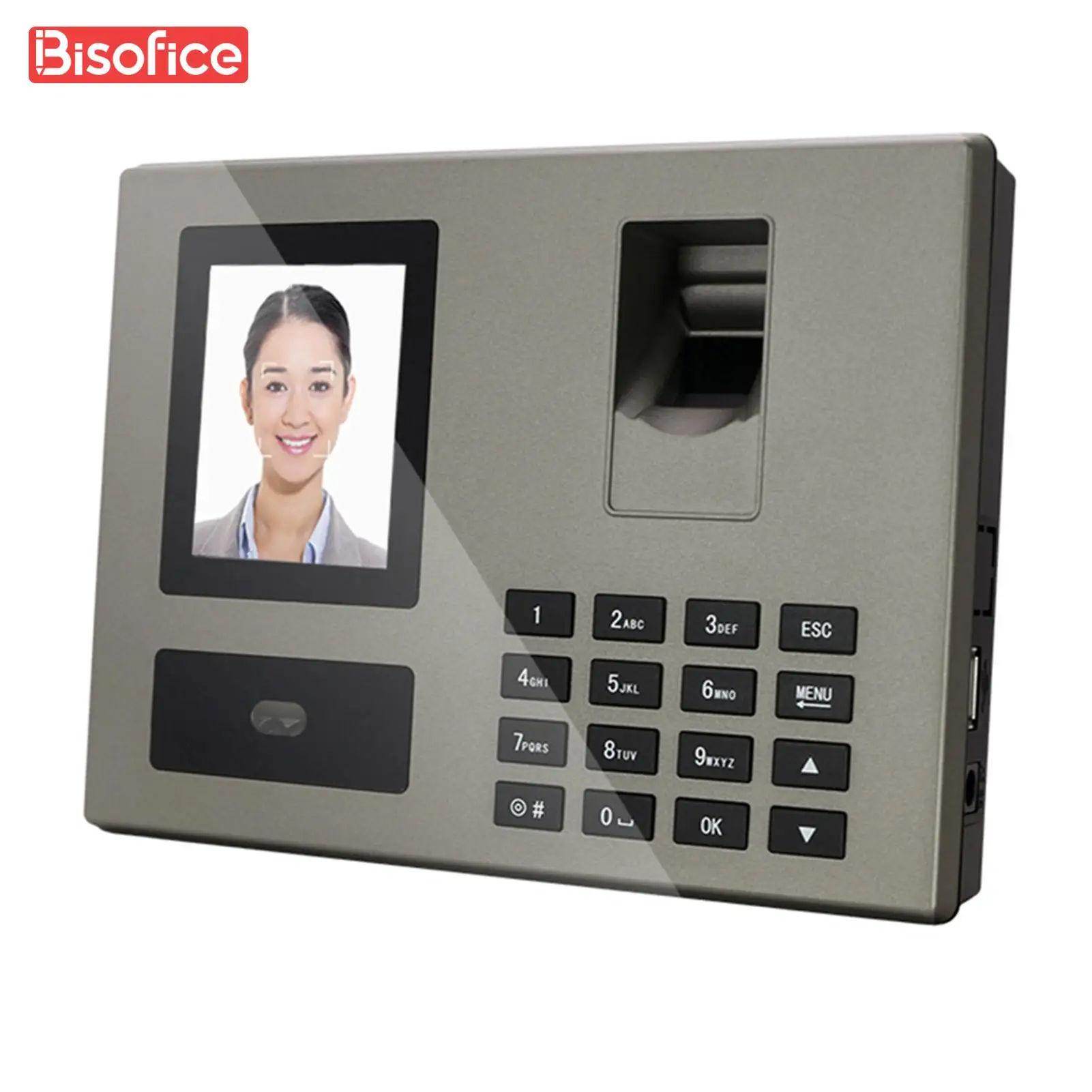 Intelligent Face Biometric Fingerprint Password Employee Attendance Machine Checking-in Recorder Dual-Camera Fast to Identify