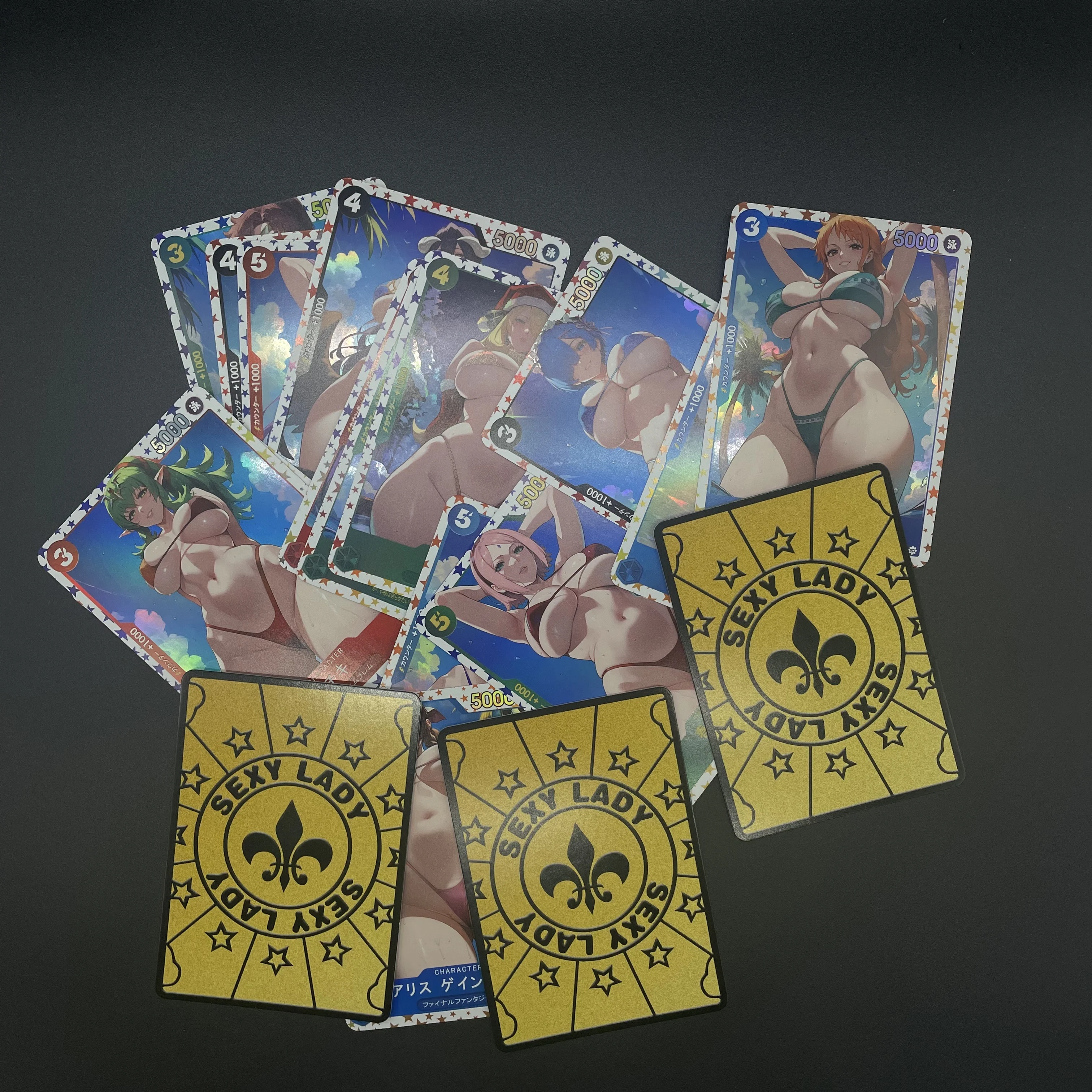 18 قطعة/المجموعة Waifu أنيمي مثير جمع بطاقة فتاة سينثيا تيفا نامي ريم تشون لي هارونو ساكورا فلاش بطاقة جمع بطاقة هدية لعبة #6