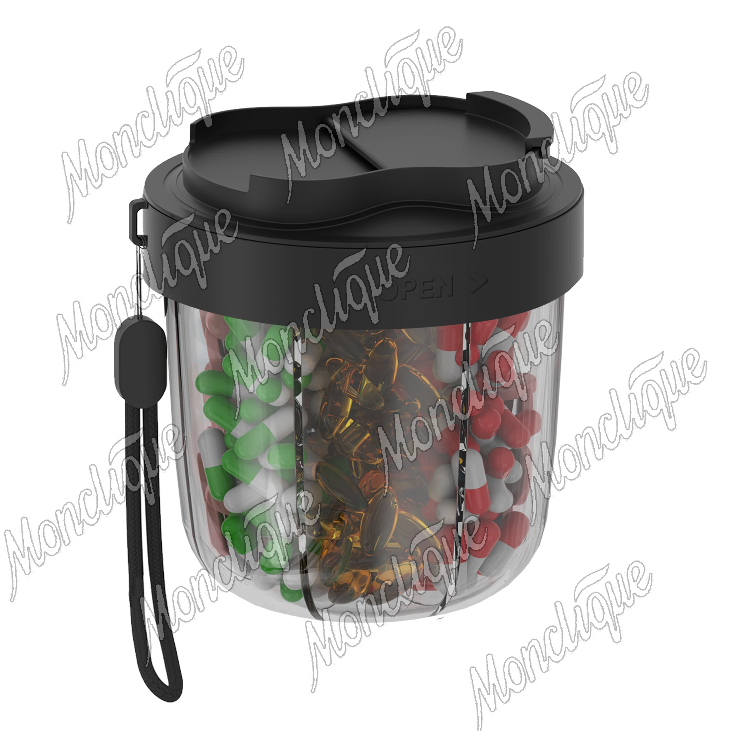 

Еженедельный чехол для таблеток, органайзер для таблеток с 7 отделениями, диспенсер для путешествий, портативный контейнер для добавок с рыбьим маслом, анти-смешанный дизайн, водонепроницаемый