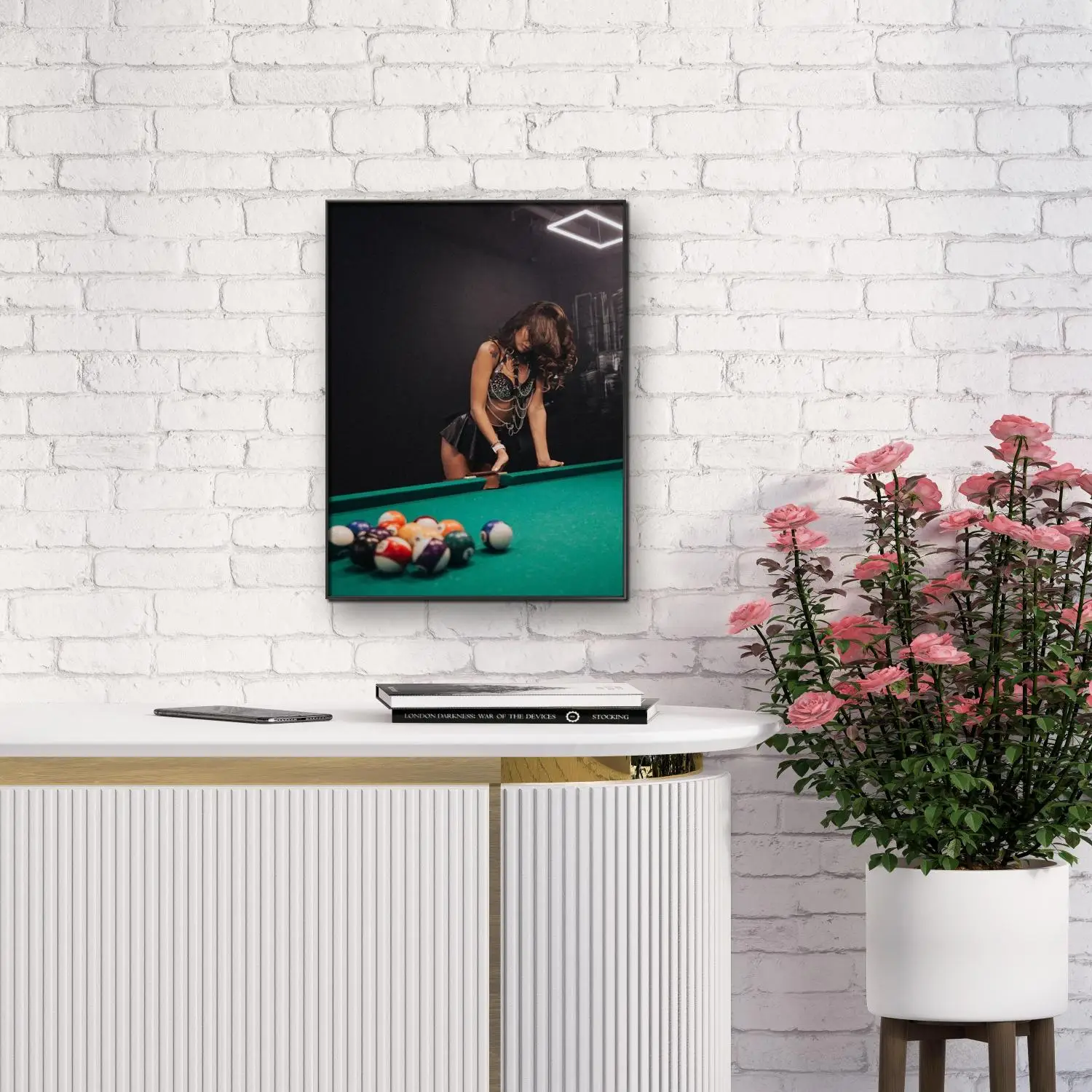 Sexy Beauties and Billiards DIY Diamond Embroidery Sports Poster Picture 5D Diamond Painting Modern Fashion Room Wall Decor