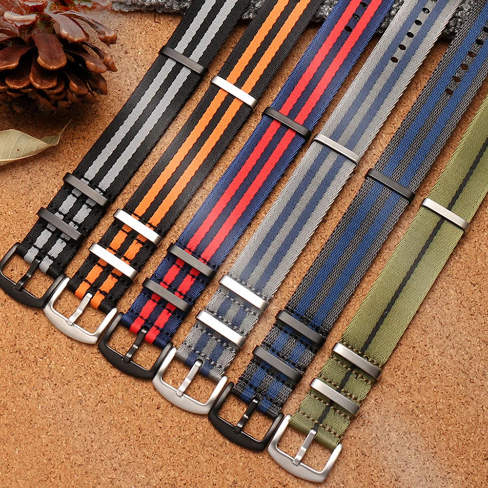 Premium Nylon Strap para Seiko Rolex, Omega Watch Acessórios, Universal, Sport, impermeável, militar, cinto de segurança, banda, pulseira, 20mm, 22mm