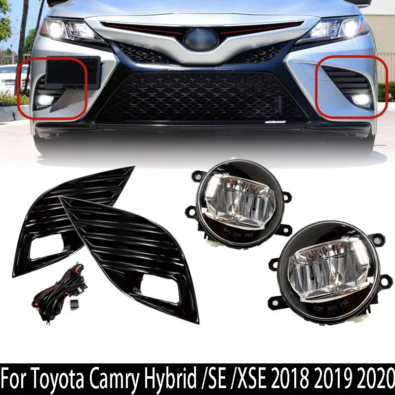 

For Toyota Camry/ Hybrid /SE/ XSE 2018 2019 2020 Fog Lamp Assembly LED Bumper Fog Lights car Accessories