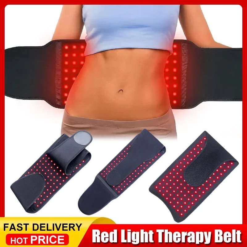 

2025 New Red Light Therapy Waist Belt with 120 LEDs for Blood Circulation Relaxation Pain Relief Heating and Waist Care