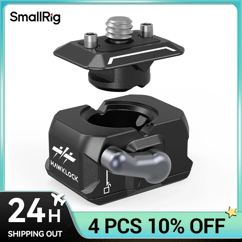 SmallRig Drop-in HawkLock Universal Mini Quick Release Clamp and Plate QR Plate Tripod Mount Adapter for Canon for Sony Camera