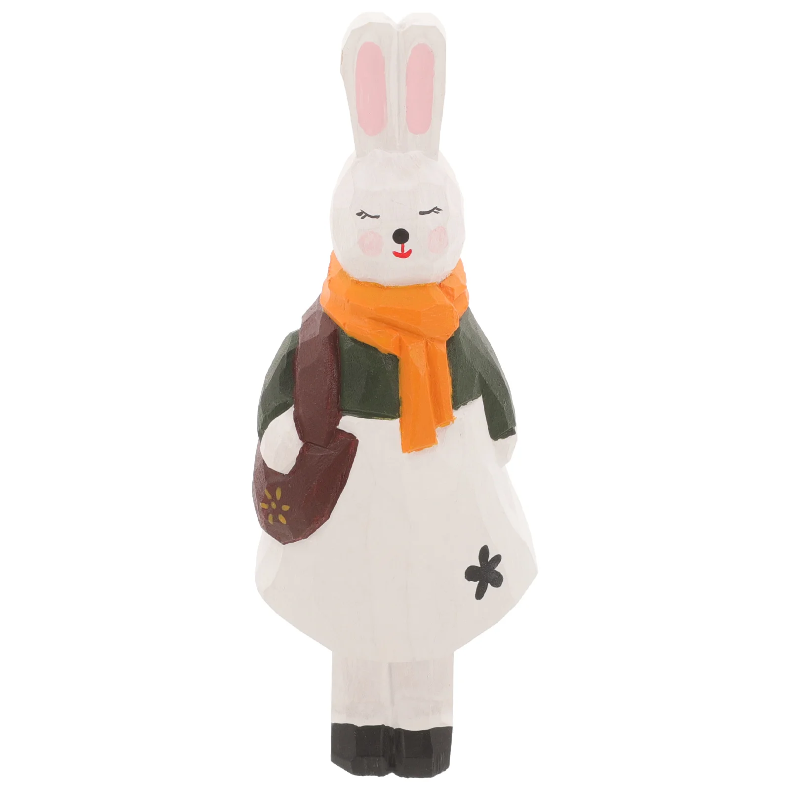 

Rabbit Wooden Ornament Home Decor Table Ornaments Painted Colorful Desktop Decoration