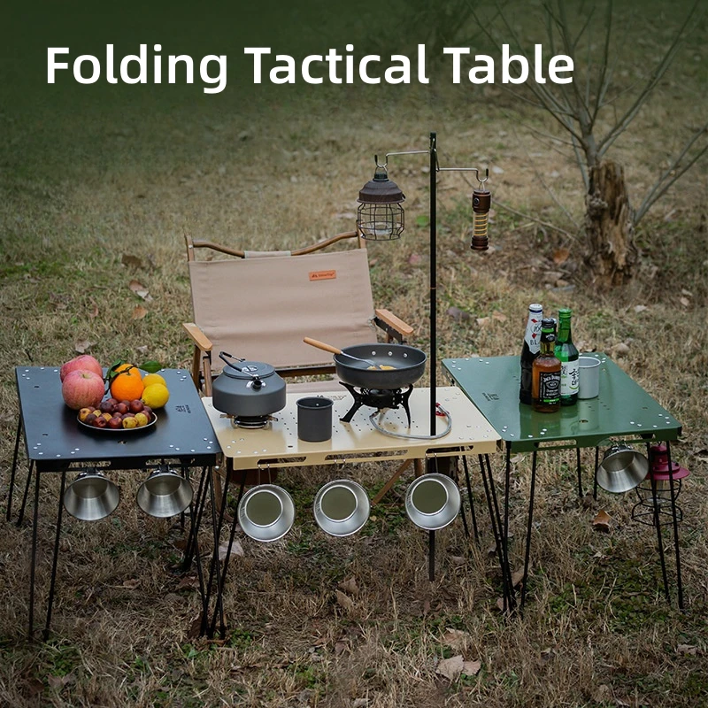 Outdoor Camping Tactical Table Folding Steel Board Tacitical Table Portable Folding Table Multifunctional Lightweight Table New