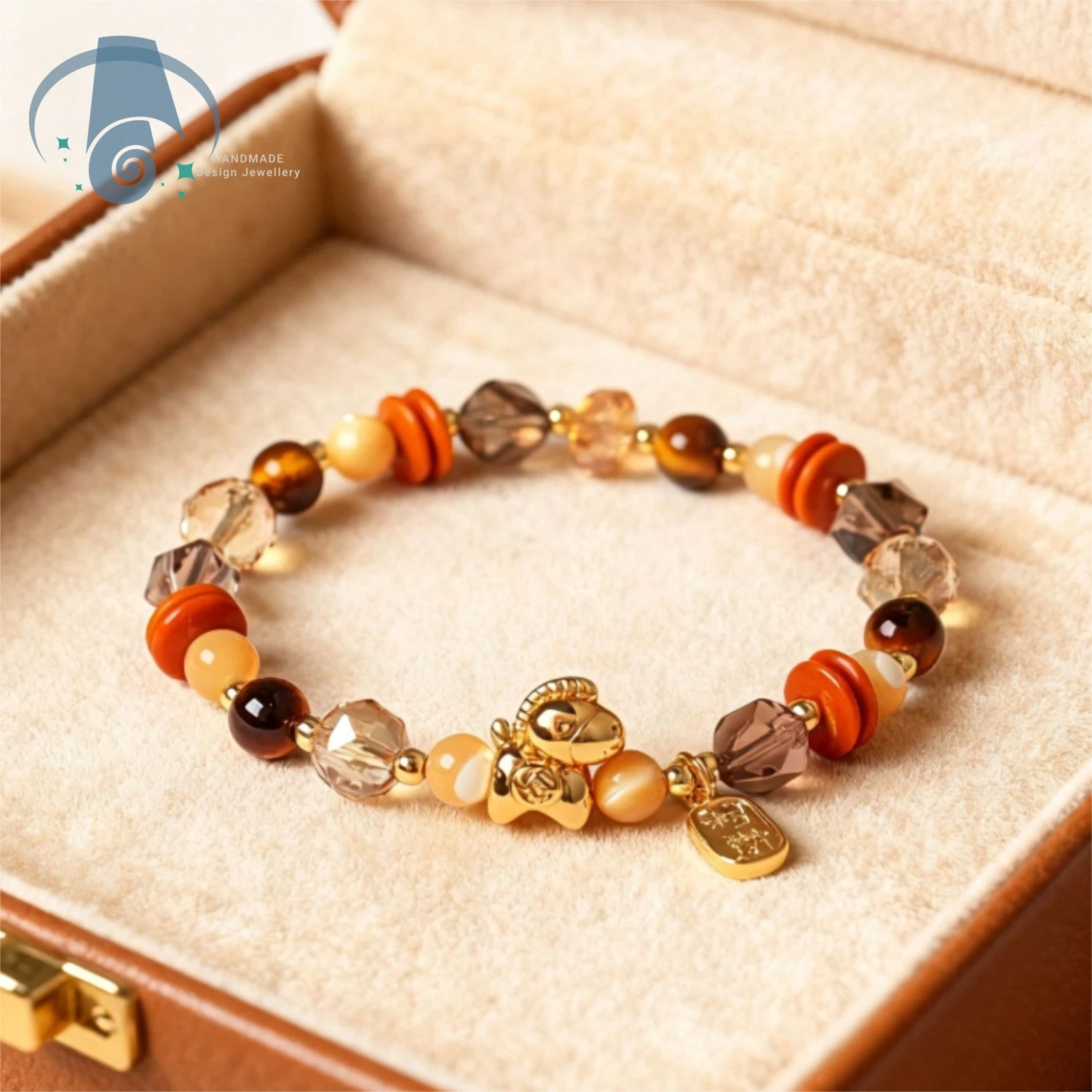 

Retro Tiger Eye Beaded Bracelet With Pearl Strand Women Zodiac Birth Year Jewelry For Good Luck Wealth Fashion Adjustable Hand