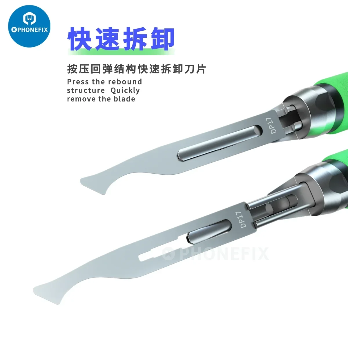Mijing KC8 Black Glue Quick Removal Blade Set for Mobile Phone Motherboard CPU IC Chip Disassemble Knife DIY Repair Hand Tool