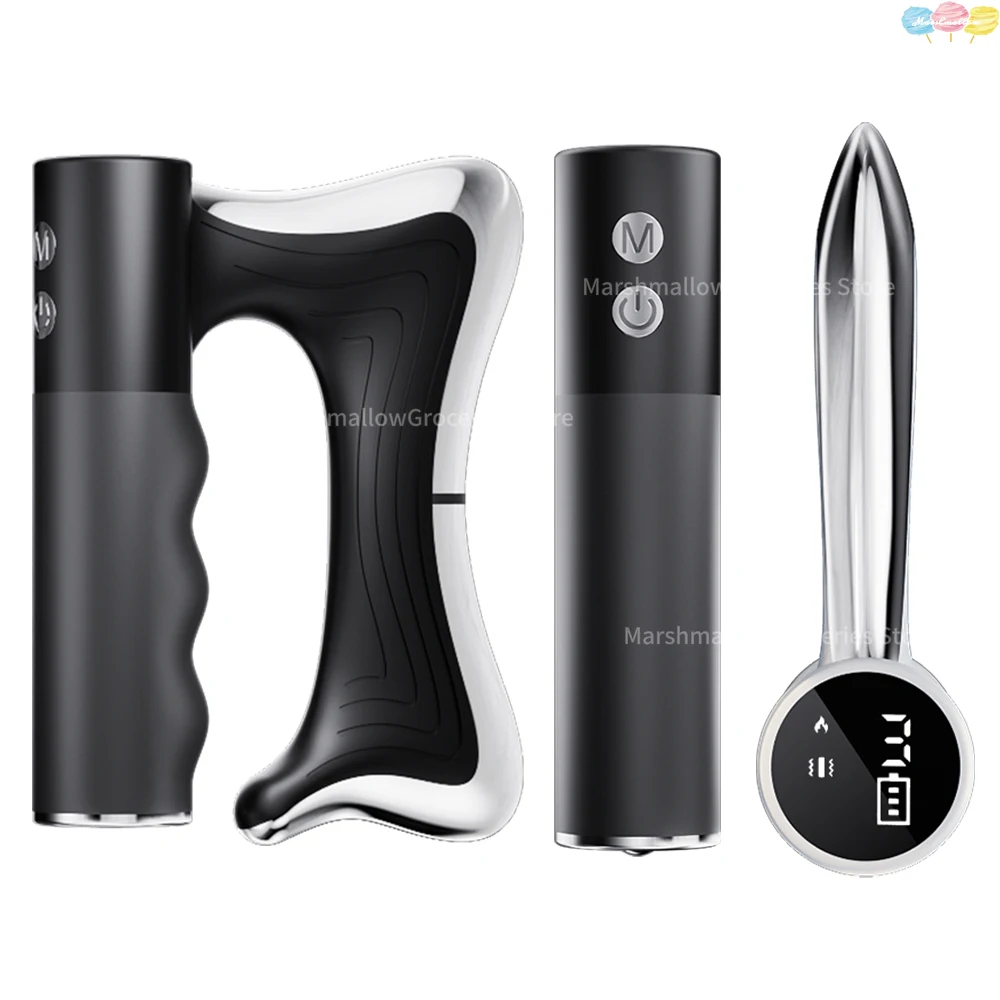 Elektrisches Faszienmesser Vibrations-Körpermassagegerät 10500 U/min Hochfrequenz-Massagegerät Wärme-Körper-Lifting-Kamm-Massagewerkzeug