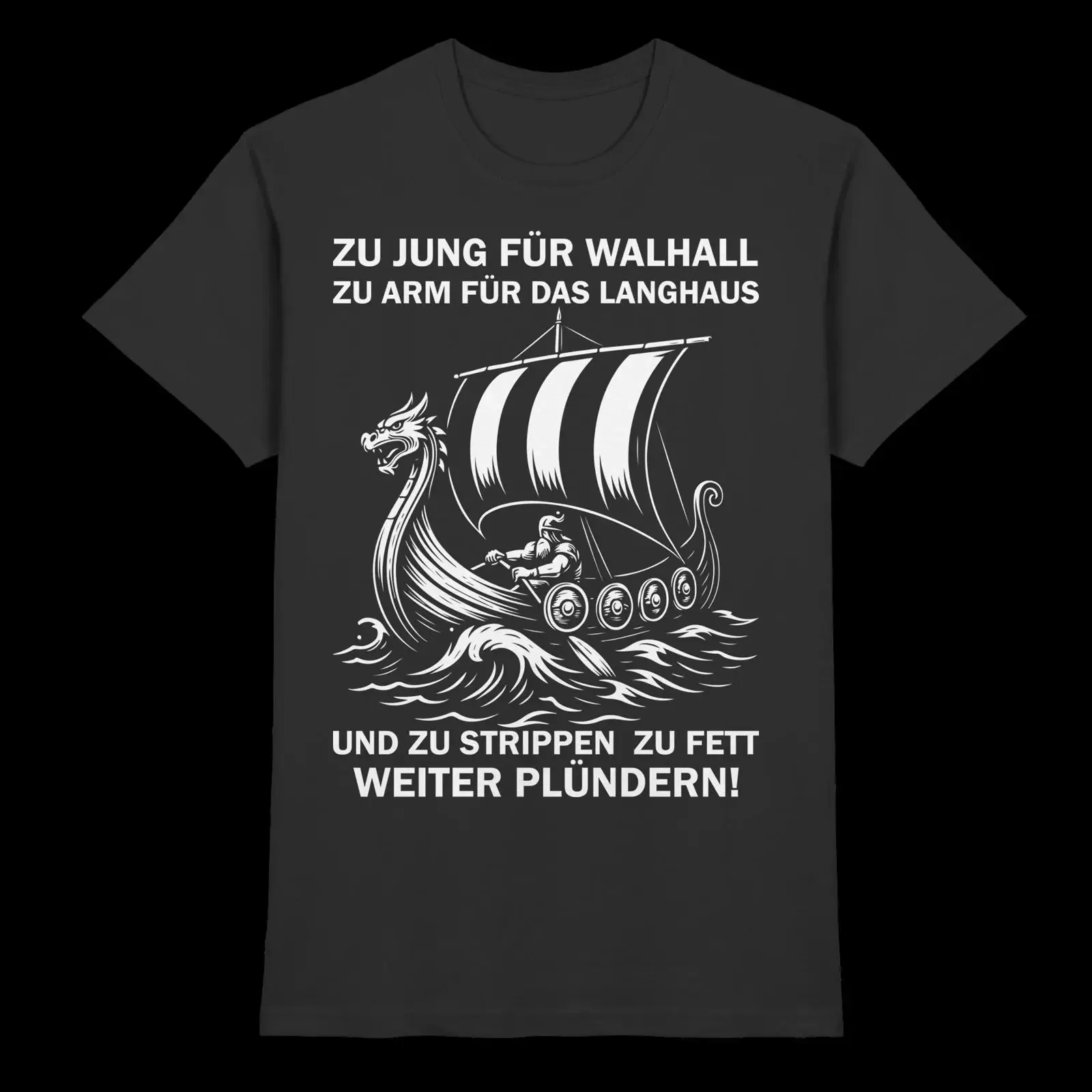 T-shirt Viking pour homme, coupe ample, premium, vintage authentique, délavé, extensible, polyvalent, confortable, tendance, élégant, décontracté