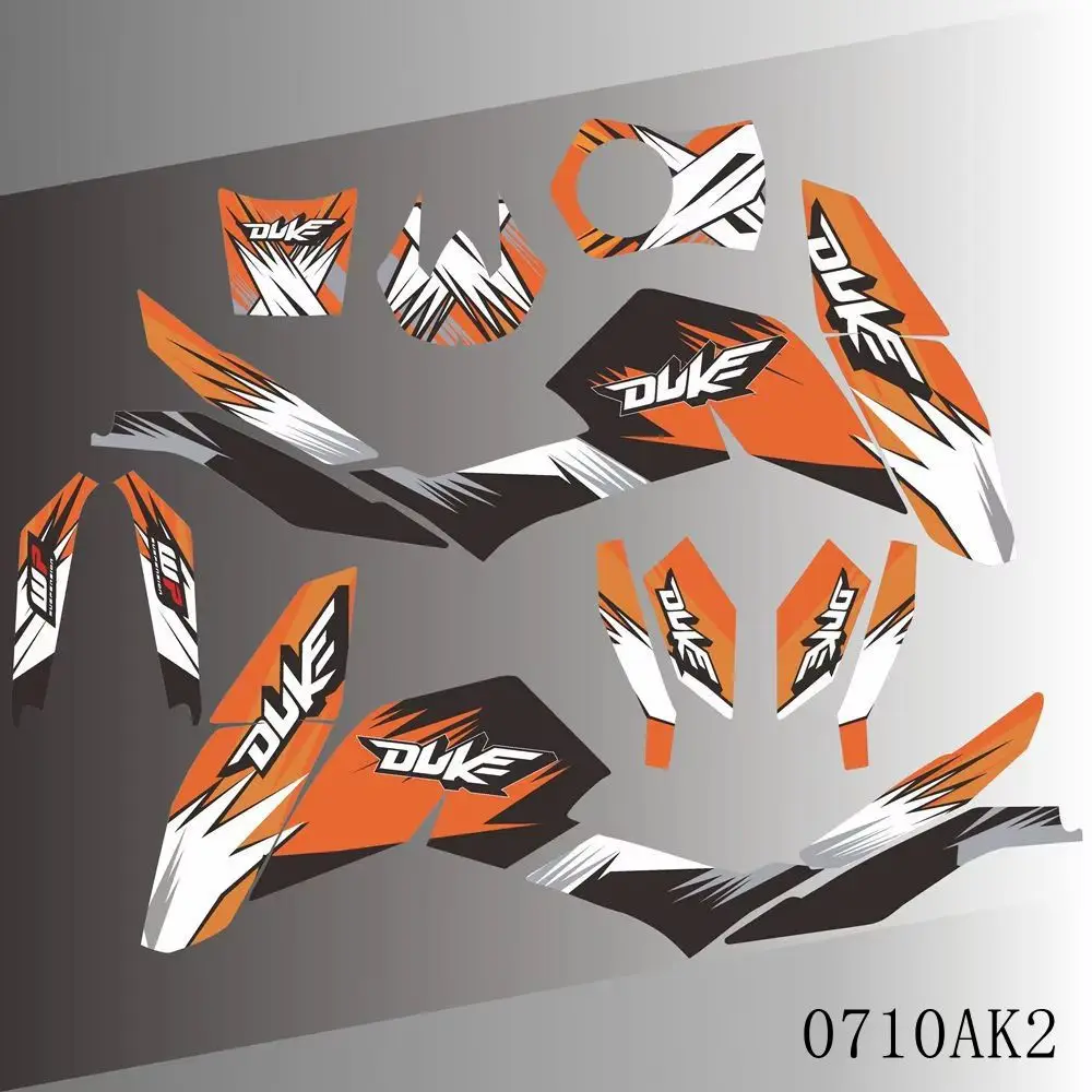 For KTM DUKE 125 200 390 DUKE125 DUKE200 DUKE390 2013-2016 Full Graphics Decals Stickers Motorcycle Background Custom