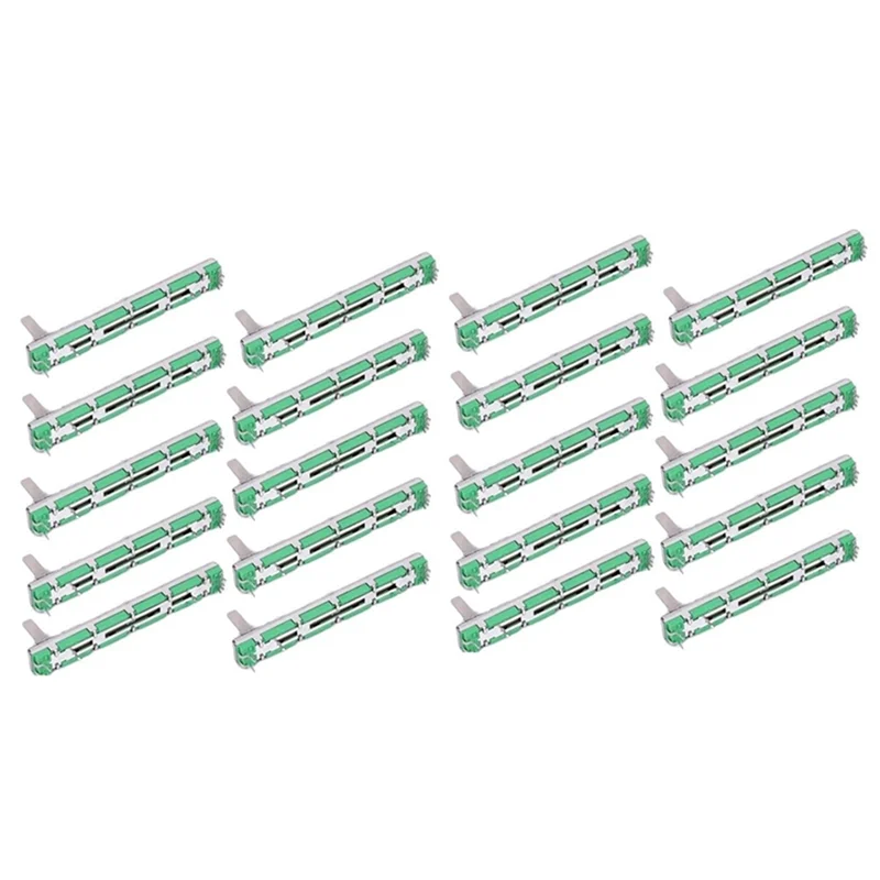 B27B 200 szt. 75mm Potencjometr suwakowy Behringer do miksera B10K, podwójny, prosty, zestaw