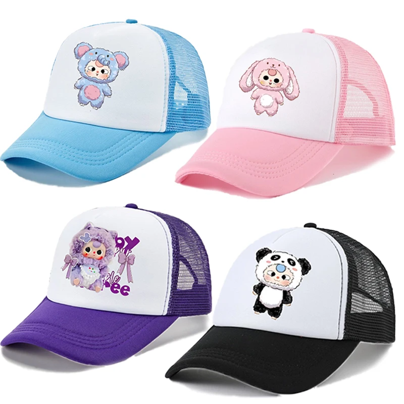 

Милая бейсболка Kawaii Baby Three: летняя сетчатая кепка от солнца для детей и взрослых, с милым мультяшным рисунком, для женщин и девочек, для защиты от солнца на улице