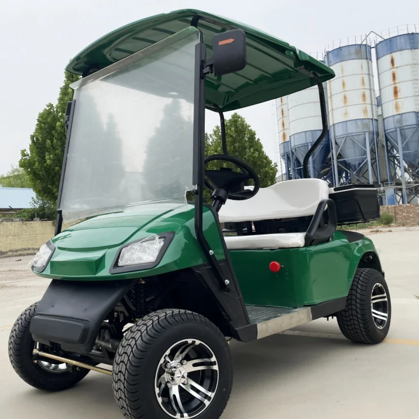 High Quality Electric Golf Cart 4 Seat Golf Cart Lithium Battery Powered Golf Car With Self-Adjusting Rear Wheel Mechanical Drum