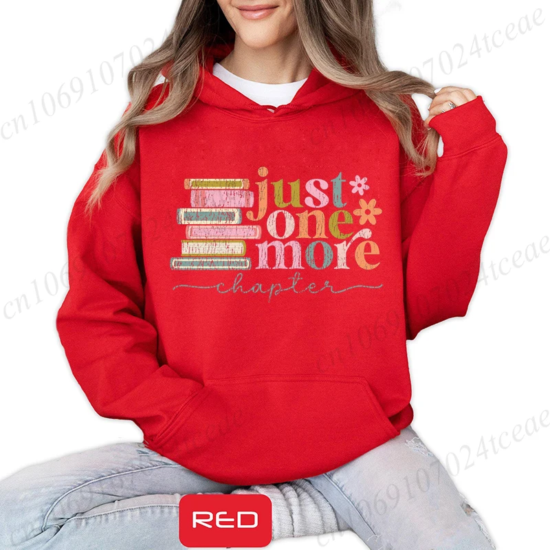 مجرد فصل آخر أزياء طباعة هوديي عارضة مقنعين البلوز كتاب عاشق هوديس الخريف الشتاء الملابس النسائية كبيرة الحجم #2