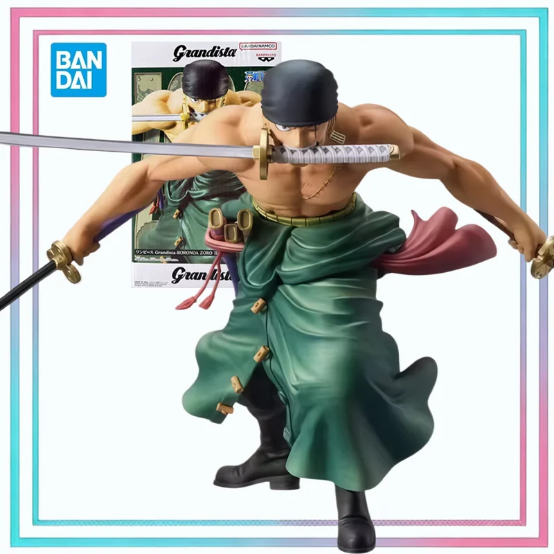 

Bandai Original Banpresto One Piece Grandista Roronoa Zoro Anime Action Figure Model Toy Collection Gift Desk Decoration