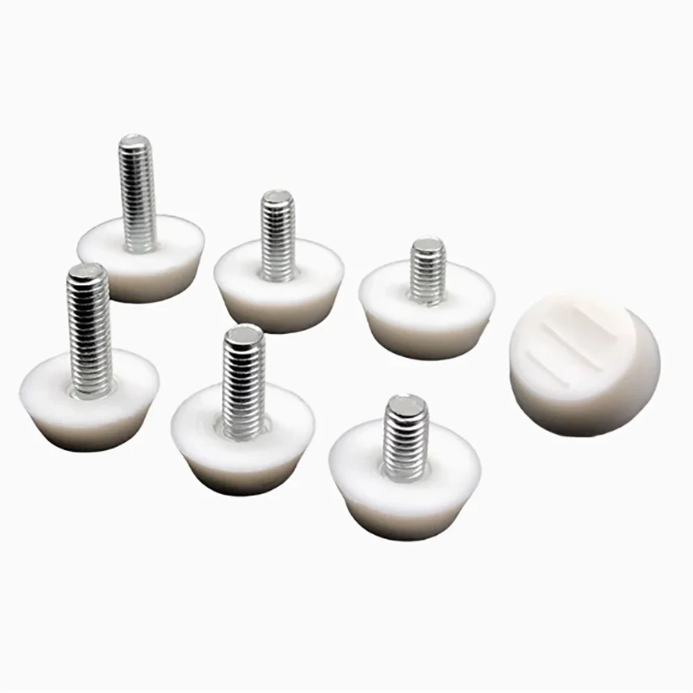 White PE Rubber Adjustable Feet Pad Furniture Leg Anti-shock Protection With Screw M6 M8 Table Chair Balck Leveling Foot Pad