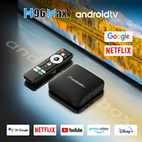 H96 MAX Amlogic S905L3 Androidtv 14.0 AI TV Box 4K Video Decording 2.4G/5G WiFi BT4.0+ Google Voice Assistant Home Set Top Box