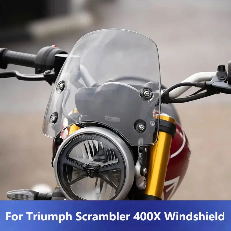 

For Triumph Scrambler 400X Windscreen Motorcycle Windshield Triumph Speed 400 Wind Deflectors Visor Screen Headlight Fairing