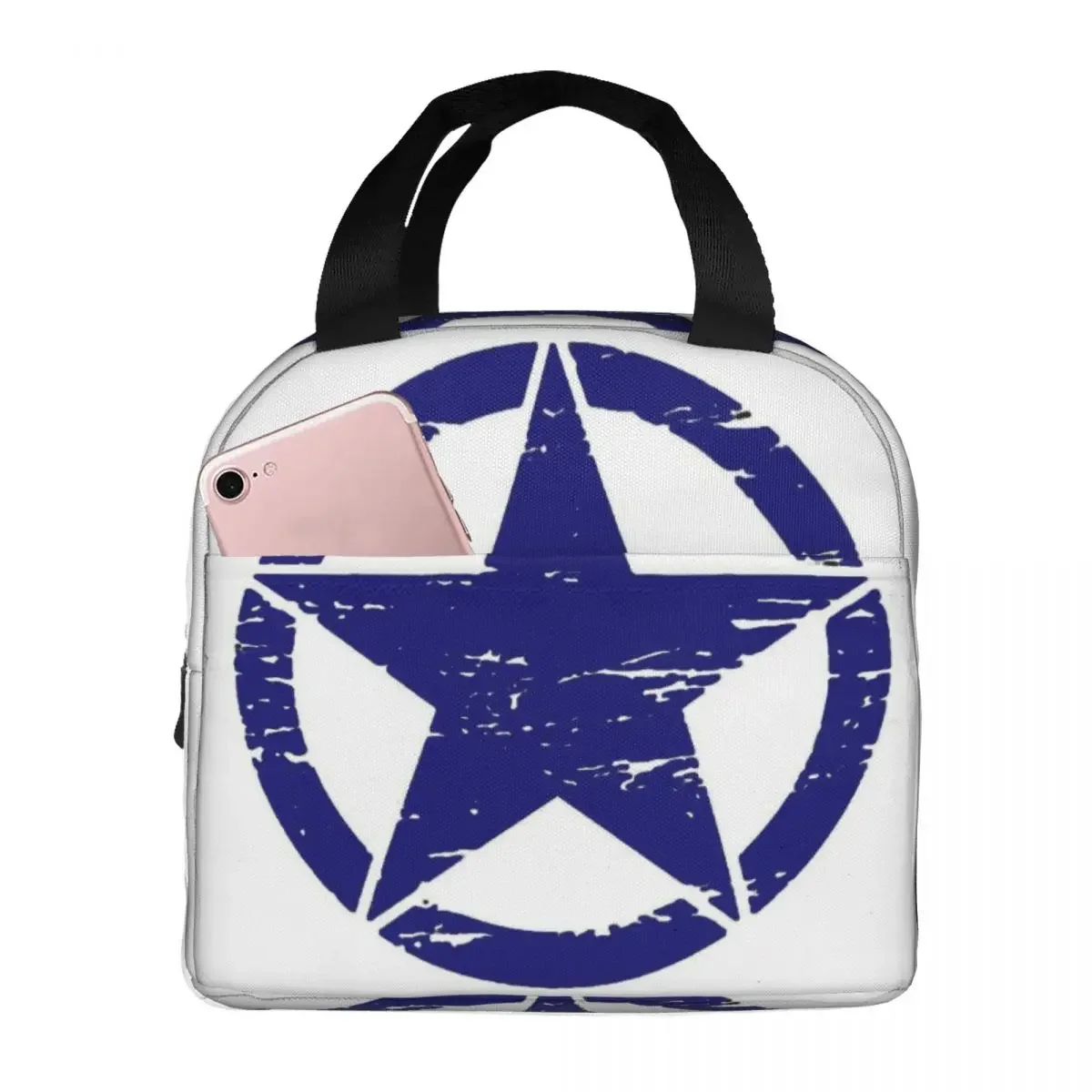 Military Tactical Army Star Insulated Lunch Bag for Women Waterproof Cooler Thermal Bento Box office Work School