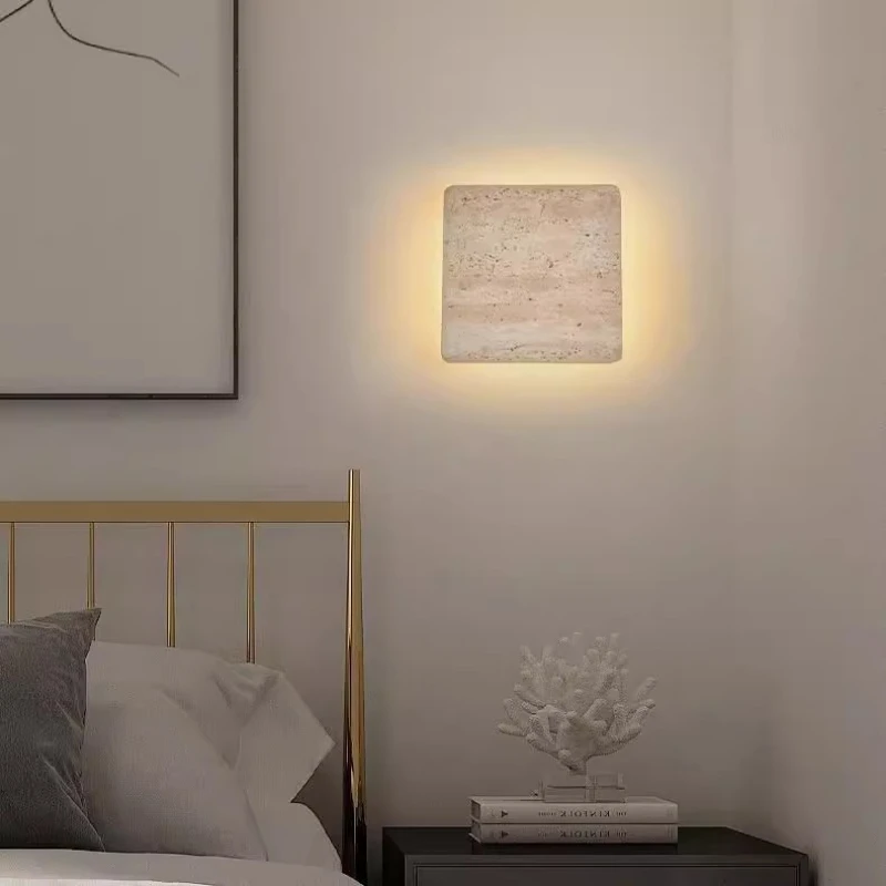 جديد الحليب النفط الرياح الطبيعية الأصفر الكهف حجر الجدار مصباح تستخدم الإقامة المنزلية رأس السرير حائط الخلفية الدرج الممر مربع #1