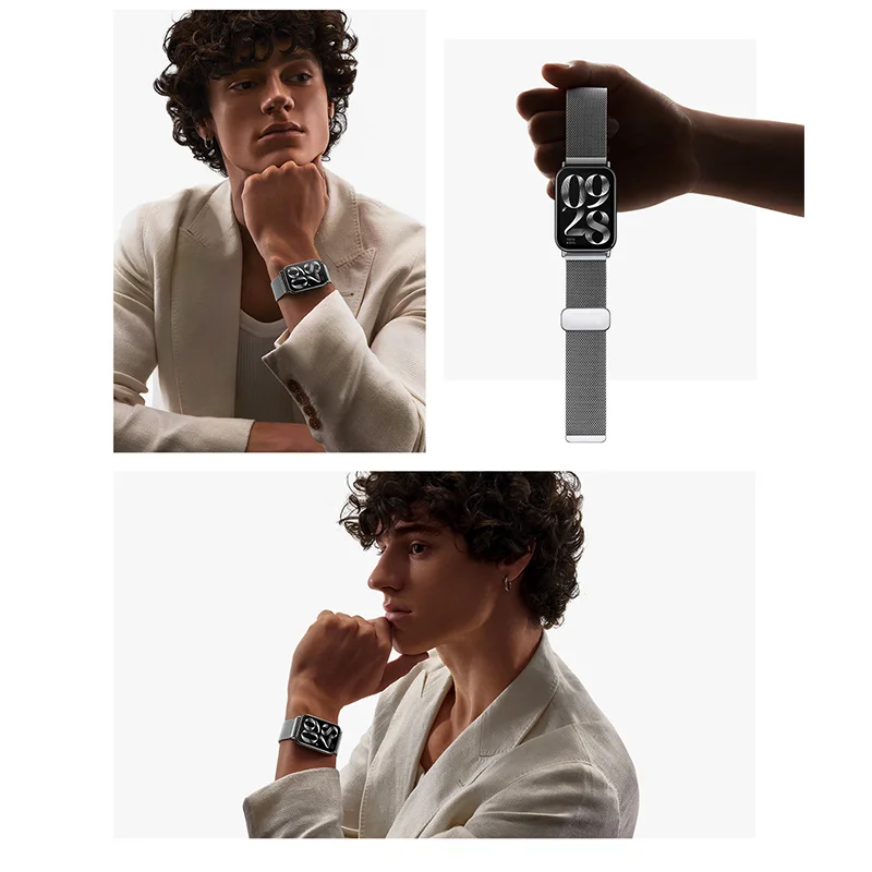 Original Stainless Steel Strap for Xiaomi MiBand 8 Pro Bracelet band Metal Connectors Magnetic Buckle Replacement Accessories