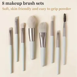 Makeup Brush Set Of 8 Portable Makeup Brushes Super Soft Hair Eyeshadow Brush Makeup Tools Do Not Eat Powder Beauty Brushes