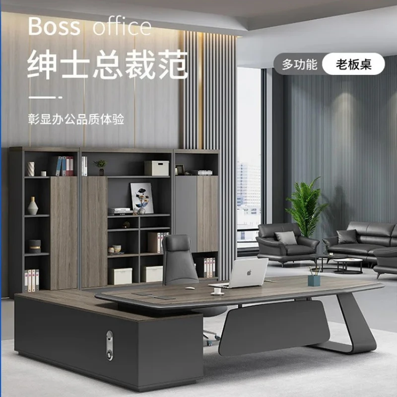 

Легкий роскошный стол руководителя, простой современный стол председателя, стол президента, большой представительский стол.