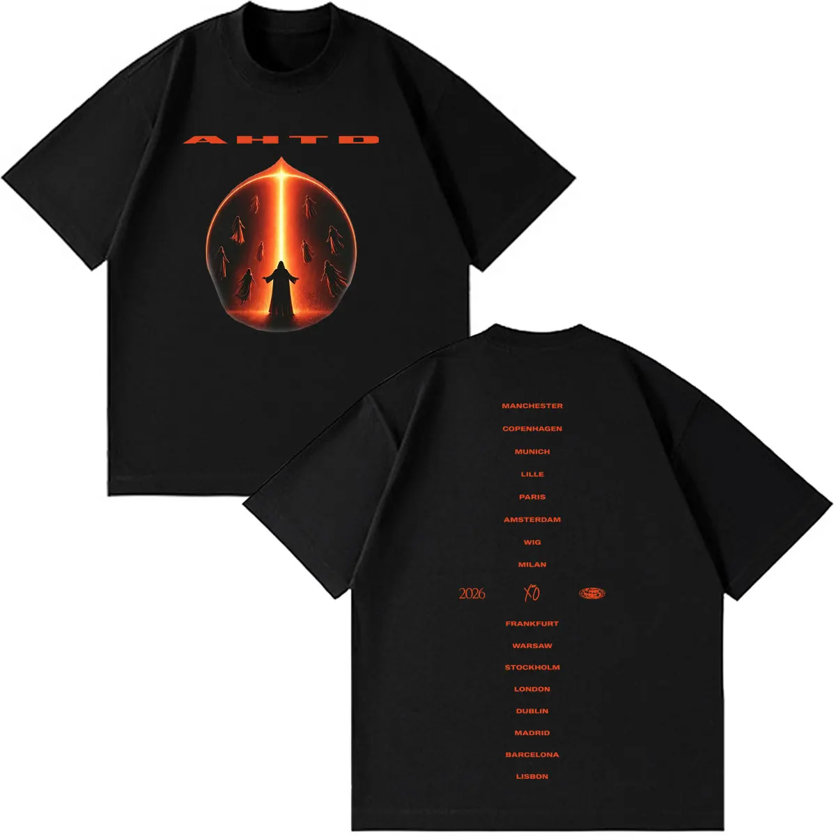 The Weeknd After Hours Til Dawn 2026 Tour Print Vintage T-Shirt Men Women Fashion T-shirt Summer Cotton Casual Hip-hop T-shirts