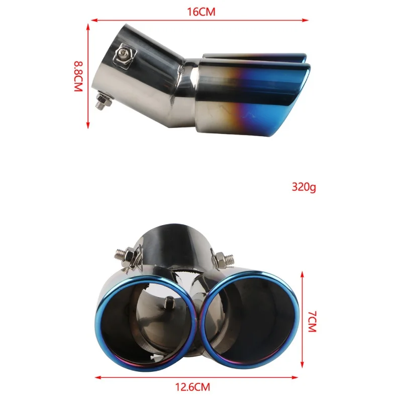 

NEW 1.5 - 2.1 Inch Universal Stainless Steel Car Exhaust Tailpipe Tip For Acura car