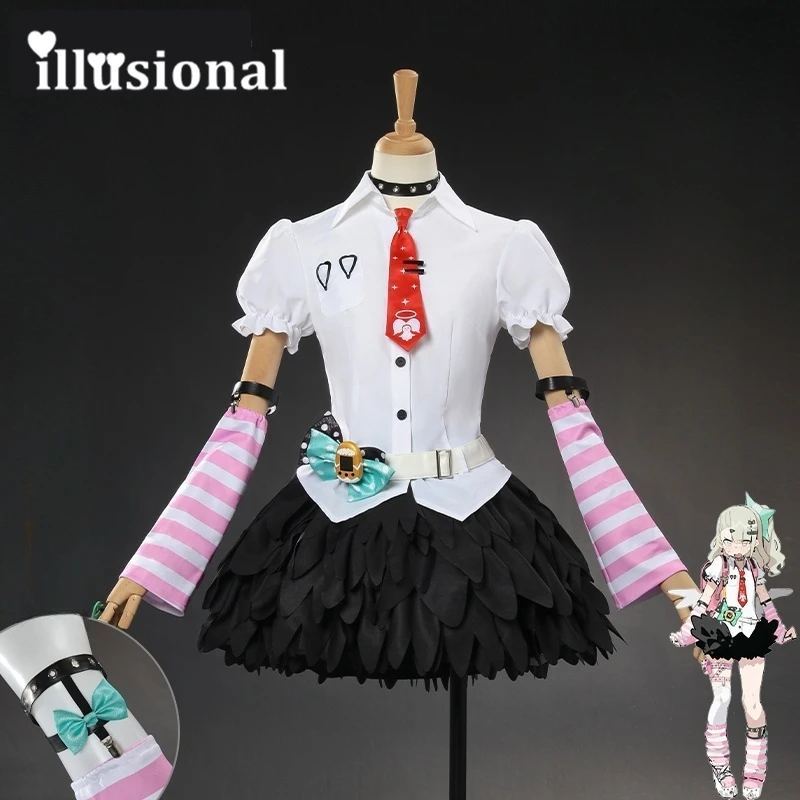 

illusional Zenless Zone Zero Lamiel Chika Cosplay Costume Anime Lamiel Chika Delusional Angel Dress Halloween Costumes