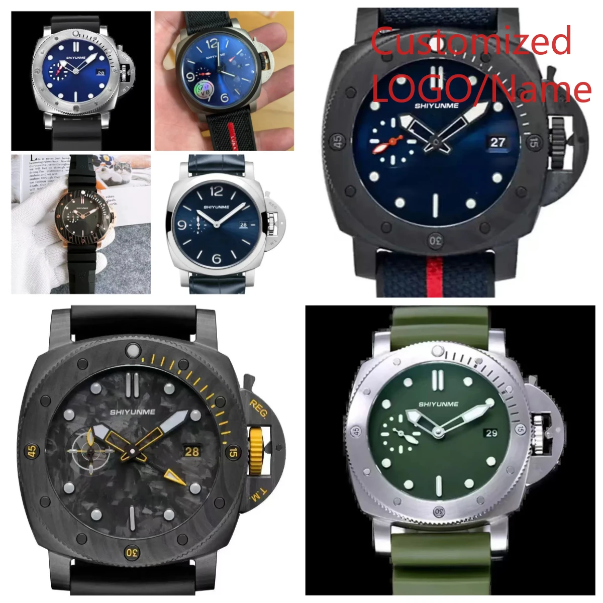 A989 Store Customized Watch Automatic Mechanical Movement Unisex Stainless Steel 44MM Oversized Dial Full Functionality