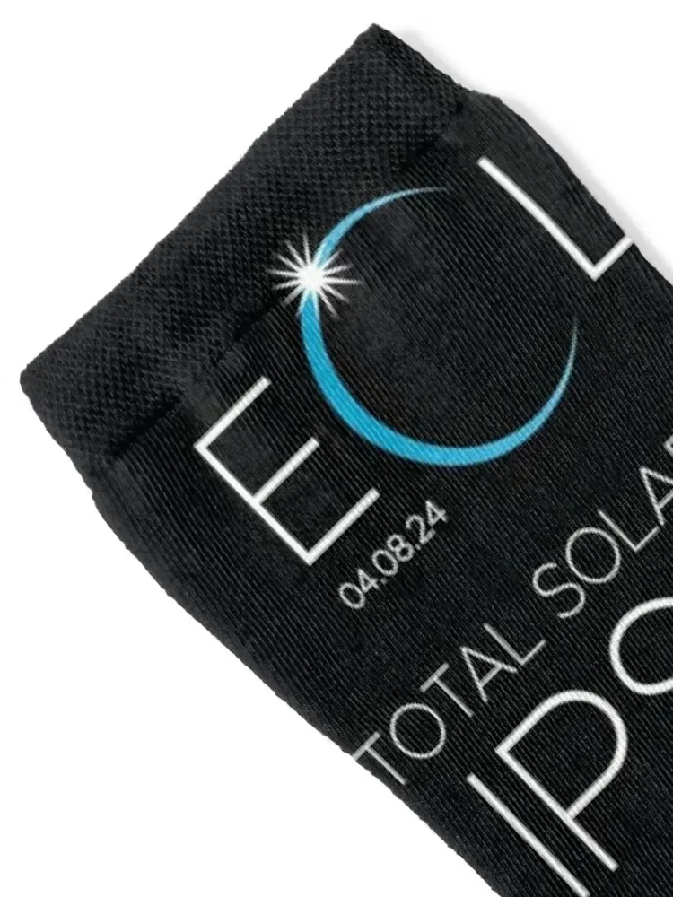 Total Solar Eclipse 2024 Astronomy Lovers Socks Rugby Stockings aesthetic Thermal man winter Man Socks Women's