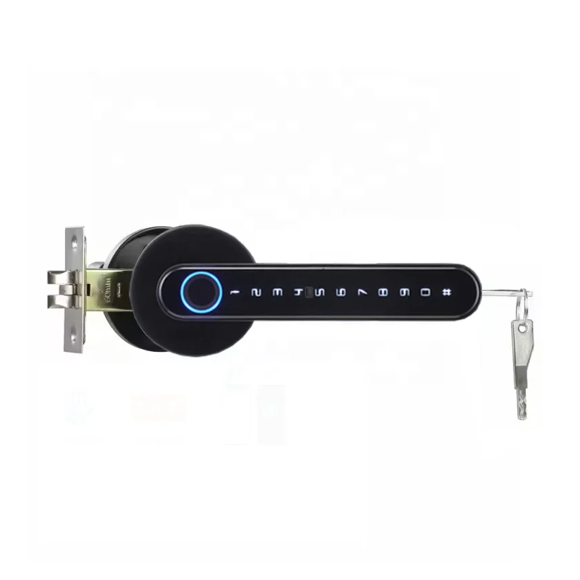 Innovative Smart Lock Supporting Tuya App Always Mode Keyless Security Upgrades Modern Home Apartment Wood Memory Card