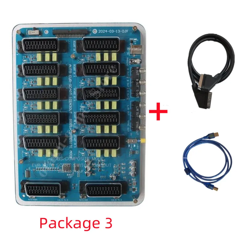Neuer 10-IN-3-Ausgang EUR SCART Distributor 2 Scart 1 RGBS Auto RGBS Video Converter Switcher Board für MD/MD2/SS/PS/PS2/PS3/DC/SFC