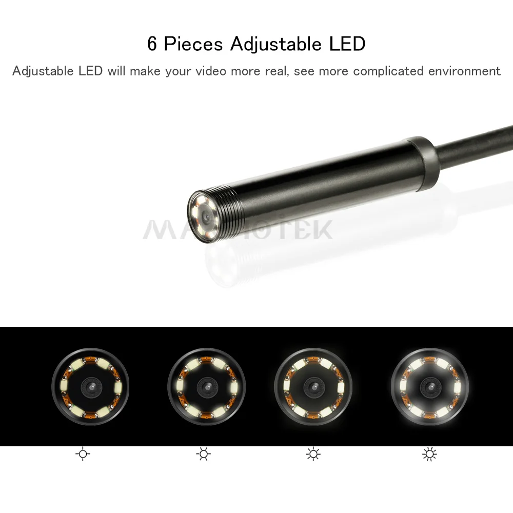 5.5mm Endoscope USB Endoscope Camera HD 2m/10m Android OTG Flexible Snake Pipe Inspection 2 in 1 Android Phone Borescope Camera