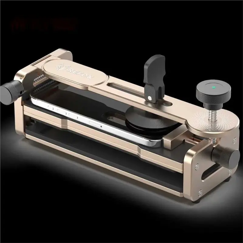 Happy New- REFOX RS51 2 In 1 Mobile Phone Opener Clamp Fixture LCD Screen Back Glass Cover Disassembly Remove Repair Tool