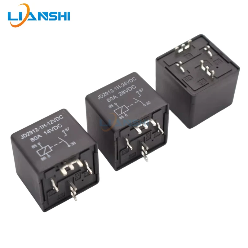 

JD2912-1H-12VDC80A Automotive Relay PCB-Type Pin Automotive Electronic Module Specialized for 12V and 24V