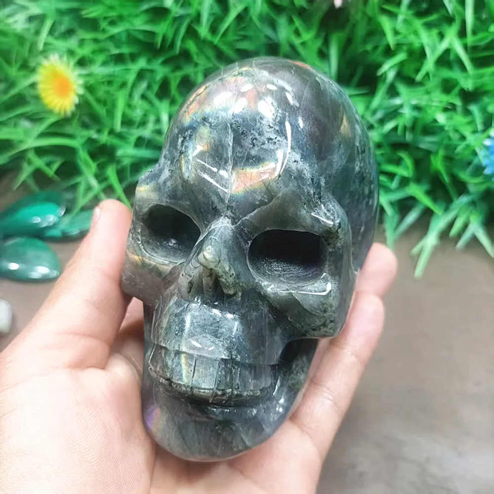 

Natural quartz crystal, hand-carved skull, home decoration item, display piece, gift for others