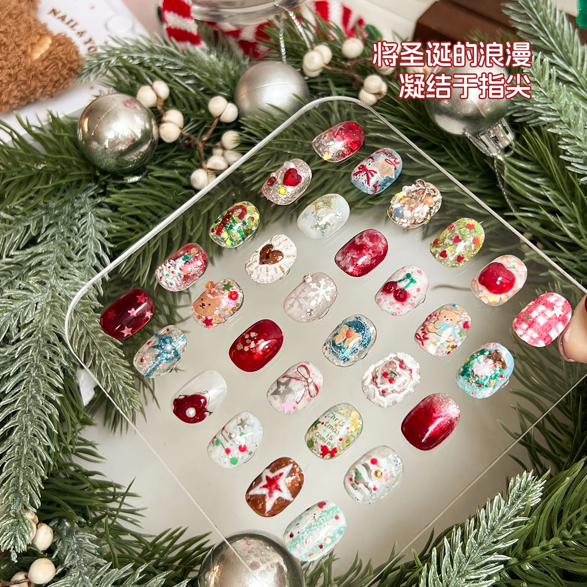 NAIL & YOLLY 24 ألوان عيد الميلاد الصلبة هلام بريق الأشعة فوق البنفسجية هلام البولندية لوحة اليابانية مسمار كريم الفن شبه دائم نقع قبالة هلام